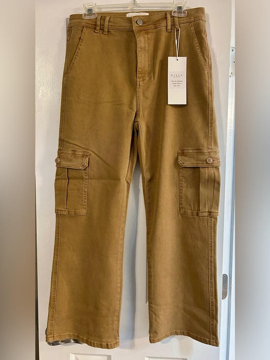 Risen Jeans Denim - Women’s Risen brand Cargo Pants in Cocoa - Classic Workwear Style